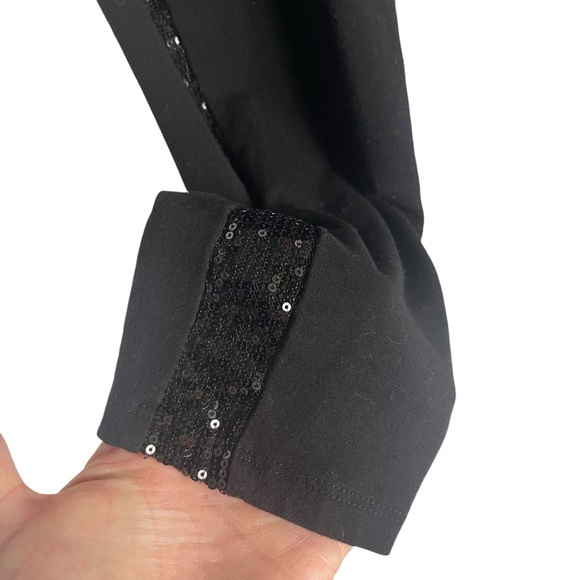 Torrid plus size black leggings sequin stripe down side of legs casual size 2XL - Picture 4 of 6